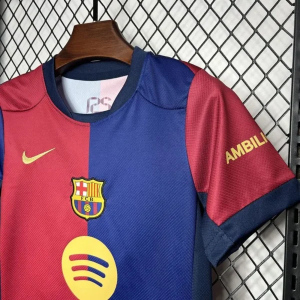 24-25 Barcelona Home Kids Kit Soccer Jersey+Shorts