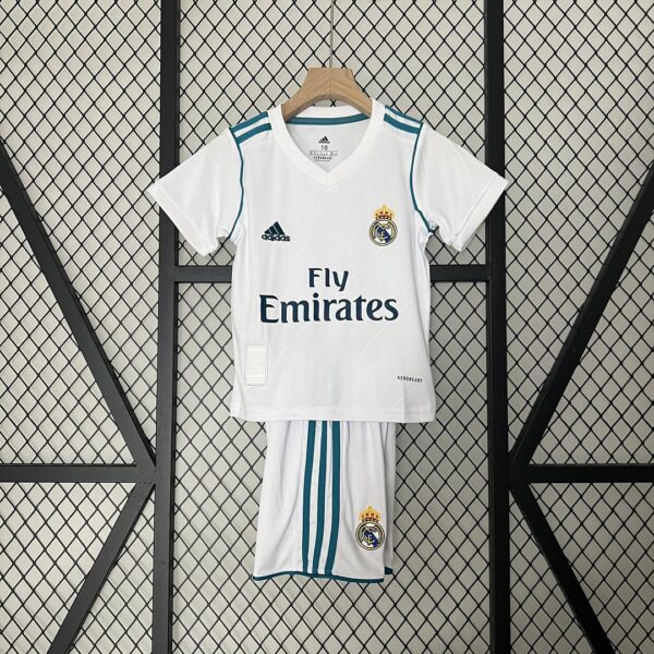 Real Madrid 17-18 Home Retro Kids Kit Soccer Jersey