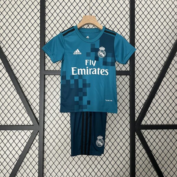 Real Madrid 17-18 Third Away Retro Kids Kit Soccer Jersey