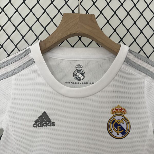 Real Madrid 15-16 Home Retro Kids Kits Children Sets Football Jersey