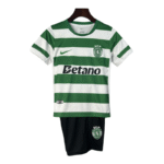 Sporting CP Home Soccer Jersey Kids Kit 2025-26 （Jersey+Shorts）