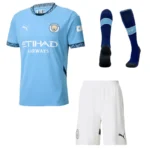 24-25 Manchester City Home Whole Kit Jersey+Shorts+Socks