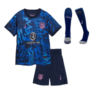 Kids Nike Atletico Madrid Custom Third Away Full Soccer Kits 2024-25