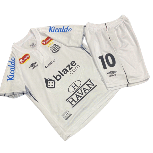 Santos home football jersey for Kids 2024-25 season
