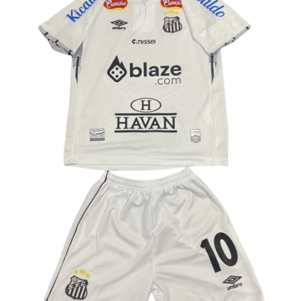 Santos home football jersey for Kids 2024-25 season