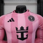 Inter Miami CF Home Pink Soccer Jersey Player Version Shirt Long sleeve 2025-26
