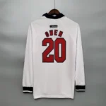 1998 England World Cup Home Retro Jersey Long Sleeve #7 BACKHAM #20 OWEN