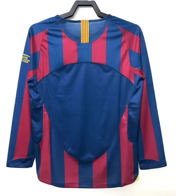 2005/06 Barcelona Retro Long Sleeve UCL Edition Home Jersey