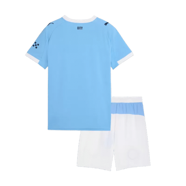 Manchester City Home Kids Soccer Jerseys Kit 2025-26