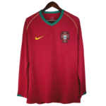 Portugal World Cup Retro Jersey Home Shirt Long Sleeves2006
