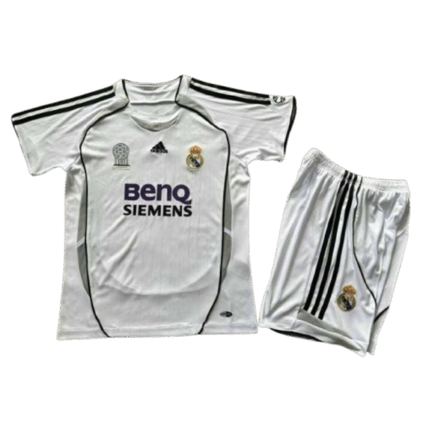 Real Madrid 06-07 Home Retro Kids Kits Youth Apparels Sport Jersey