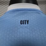 Manchester City Soccer Shirt Home Shirt player version Long Sleeve 2025-26