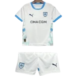 24-25 Marseilles Home Soccer Kids Kit Jersey+Shorts