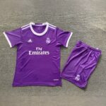 Real Madrid16-17 Away Retro Kids Kits Children Sets Football Jersey