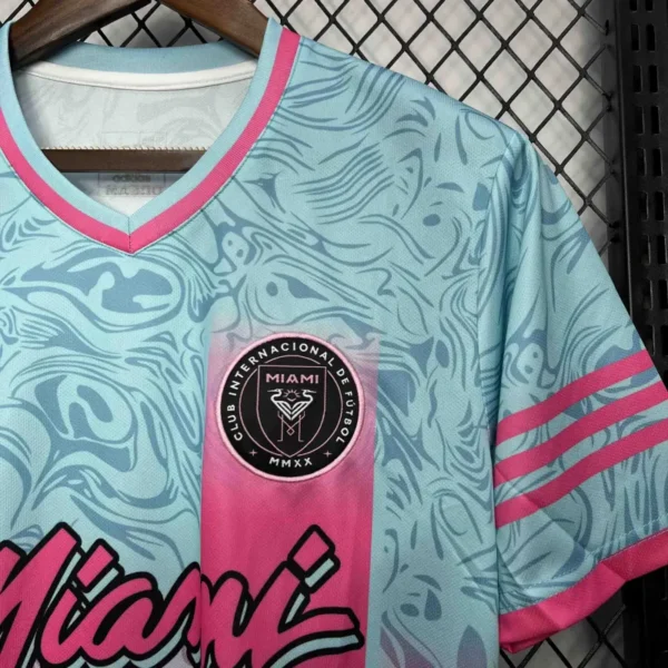 24-25 Inter Miami Special Beach Edition Kit Pink&Blue Soccer Jersey