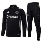 25-26 Inter Miami Black Training Kits Long Football Tracksuits
