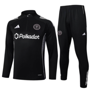 25-26 Inter Miami Black Training Kits Long Football Tracksuits