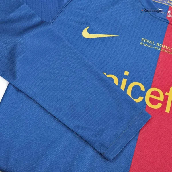 2008/09 Barcelona UCL Final Retro Home Long Sleeve Jersey