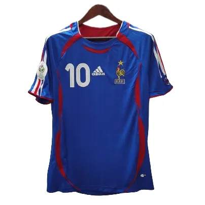 2006 France Zidane #10 Retro Jersey Home World Cup