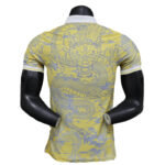 2025-26 Real Madrid Men's Polo Shirt Dragon Pattern Yellow Jersey