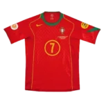 2004 Portugal Retro Jersey Home Euro Cup