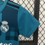 Real Madrid 17-18 Third Away Retro Kids Kit Soccer Jersey