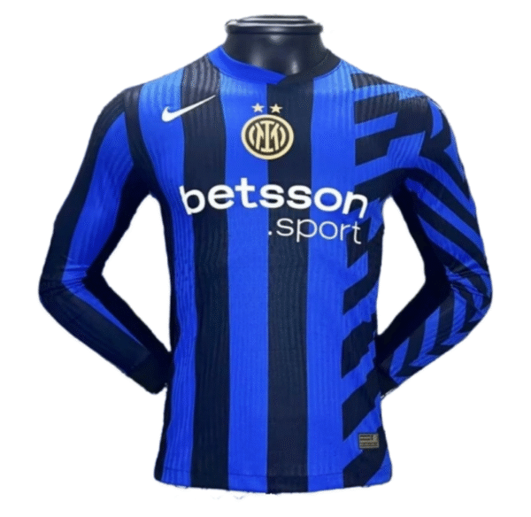 24-25 Inter Milan Home Long Sleeve Kit Player Version Shirt Soccer Jersey