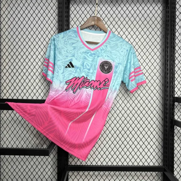 24-25 Inter Miami Special Beach Edition Kit Pink&Blue Soccer Jersey