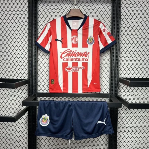 24-25 Chivas Home Soccer Kids kit Jersey+Shorts