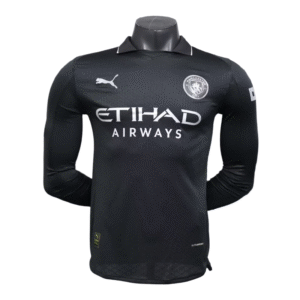 Manchester City Away Long Sleeve Football Shirt 2025-26 Player Version