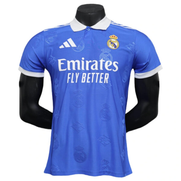 2025-26 Real Madrid Men's Polo Shirt Biue