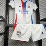 24-25 Olympique Lyonnais Home Kids Kit Jersey+Shorts