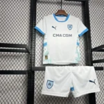 24-25 Marseilles Home Soccer Kids Kit Jersey+Shorts