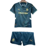 24-25 Marseilles Away Soccer Kids Kit Jersey+Shorts