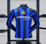 24-25 Inter Milan Home Long Sleeve Kit Player Version Shirt Soccer Jersey