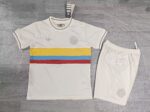 Colombia 24-25 Nation 100th Anniversary Special Edition Kids Kits White Jersey
