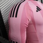 Inter Miami CF Home Pink Soccer Jersey Player Version Shirt Long sleeve 2025-26