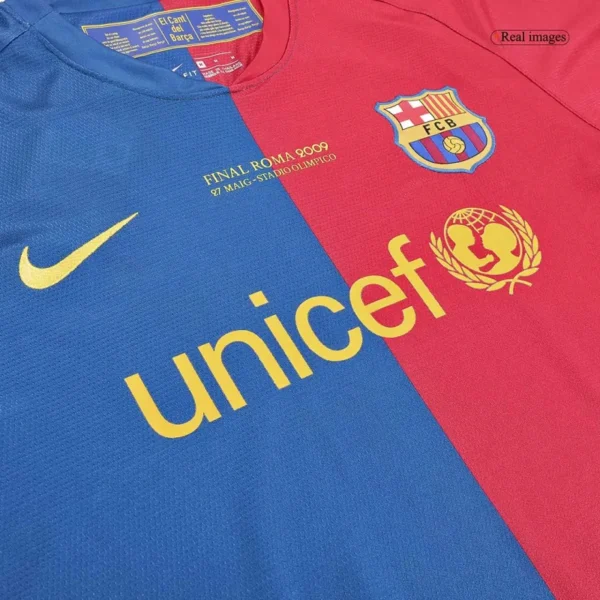 2008/09 Barcelona UCL Final Retro Home Long Sleeve Jersey