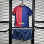 24-25 Barcelona Home Kids Kit Soccer Jersey+Shorts