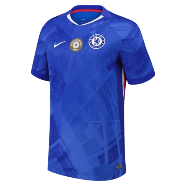 Chelsea Cup Dri FIT ADV home jersey for 2025-26 season -World Champion 25 badge