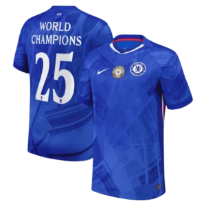 Chelsea Cup Dri FIT ADV home jersey for 2025-26 season -World Champion 25 badge