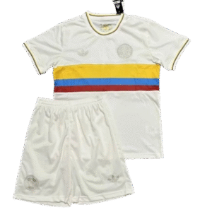 Colombia 24-25 Nation 100th Anniversary Special Edition Kids Kits White Jersey
